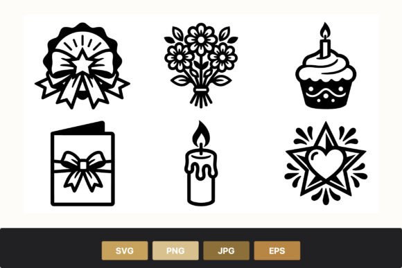 Birthday Icons Black White Vector Set: A Practical Guide for Designers