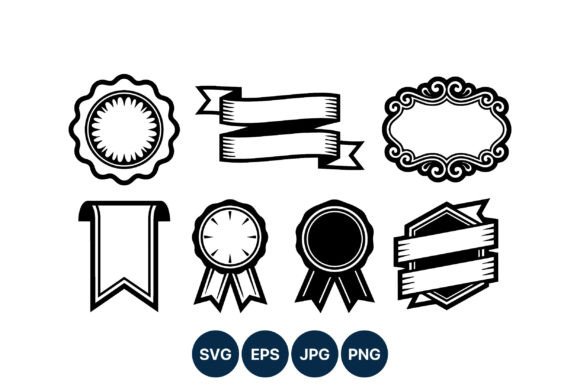 Black and White Ribbon Badge Vector: The Ultimate Design Resource for High-Contrast Graphics