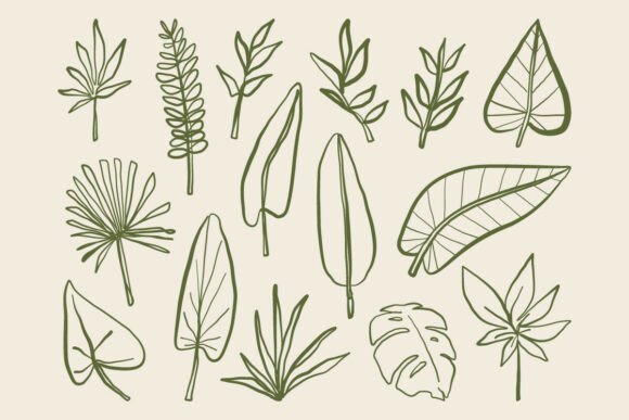 Botanical Leaf Doodle Vector Set Nature: A Strategic Asset for Modern Branding