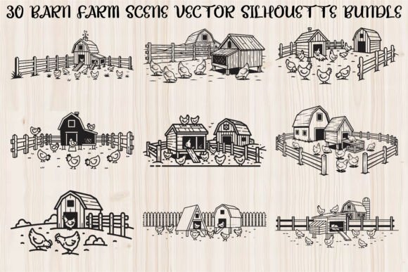 Bringing Rustic Charm to Life with the Barn Farm Scene Bundle