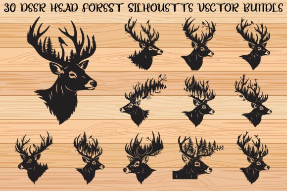 Bringing the Wilderness to Life: The Deer Head Forest Silhouette Bundle