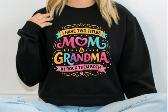 Celebrate Dual Roles with the Mom and Grandma PNG Design