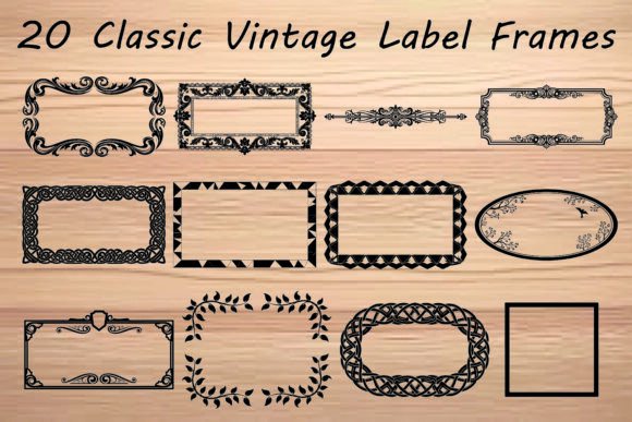 Classic Vintage Label Frames Bundle