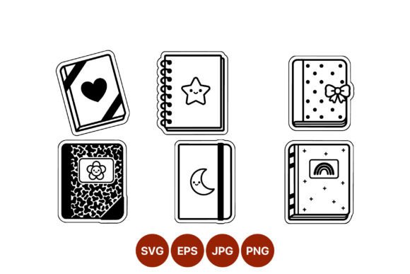 Cute Notebook Icons: Versatile Design Assets