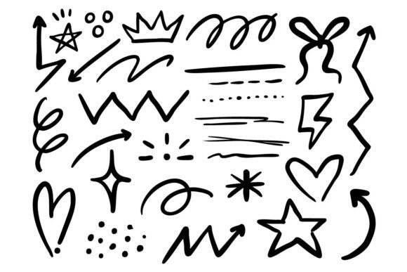 Doodle Symbols SVG Bundle Set Pack