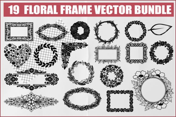 Elevate Your Creative Projects with the Floral Frame SVG Bundle Set