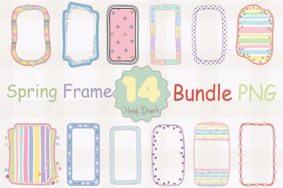 Evaluating the Spring Frame Hand-Drawn PNG Bundle for Design Projects