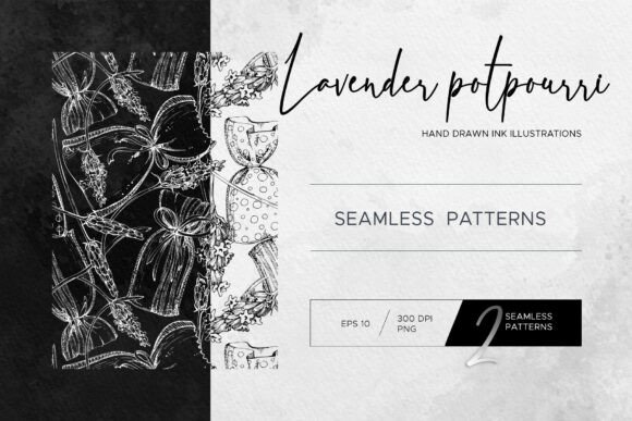 Lavender Potpourri. Seamless Patterns