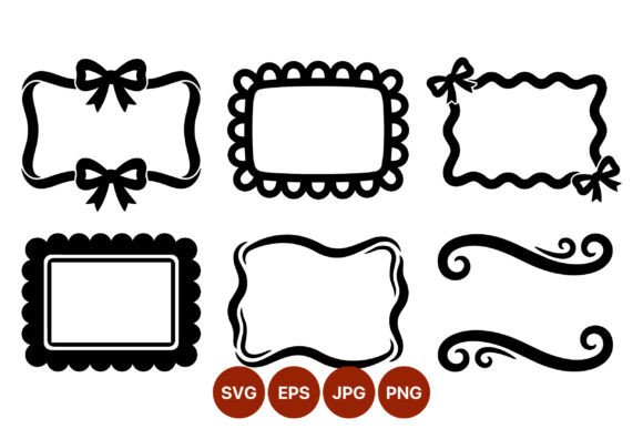 Mastering Elegance: The Versatility of Black Bow Frames and Scalloped Vector Art