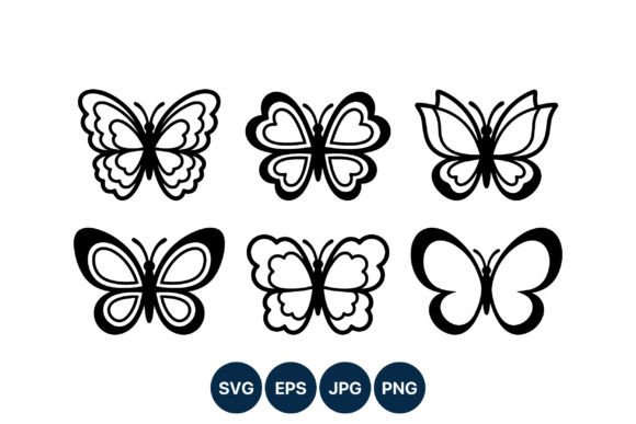 Mastering the Art of Minimalism: The Butterfly Silhouette Icon Set