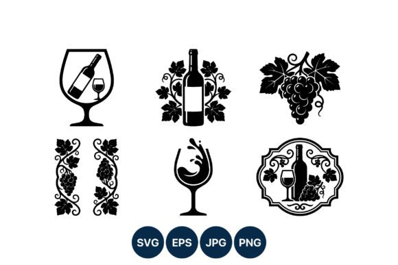 Mastering the Art of Wine Bottle and Grape Vine Vector Icons for Modern Design