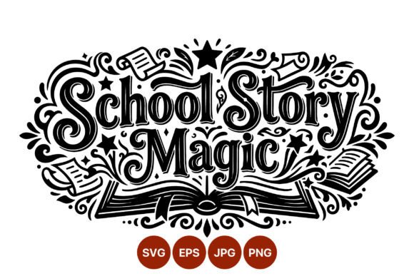 School Story Magic Serif Lettering Design