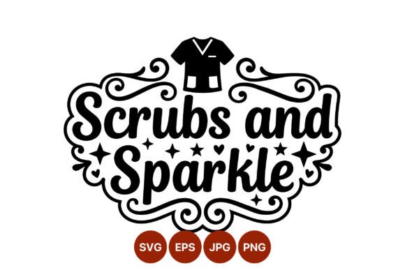 Scrubs and Sparkle Nurses Top Design