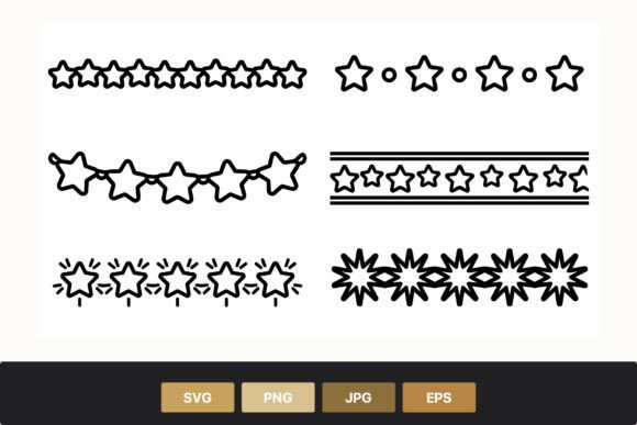 Star Border Set Black White: A Versatile Design Resource for Every Creator
