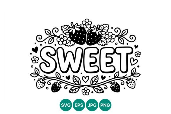 Sweet Black White Strawberry Vector Art: A Strategic Design Asset