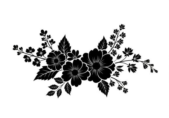 The Art and Utility of Black Floral Arrangement Flowers in Digital Design