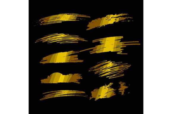 The Art of Contrast: Mastering Golden Brush Strokes and Scratch Textures on Black