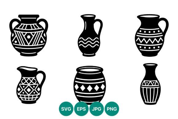Tribal Pottery Vector Art Collection