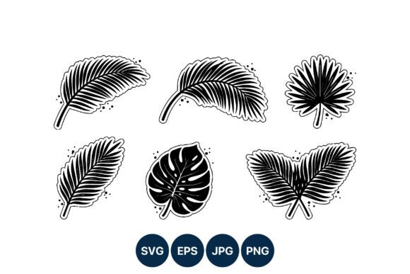 Tropical Black White Leaf Vector Art: A Strategic Asset for Visual Communication