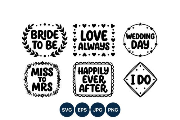 Wedding Love Phrases Set: A Design Guide for Creators